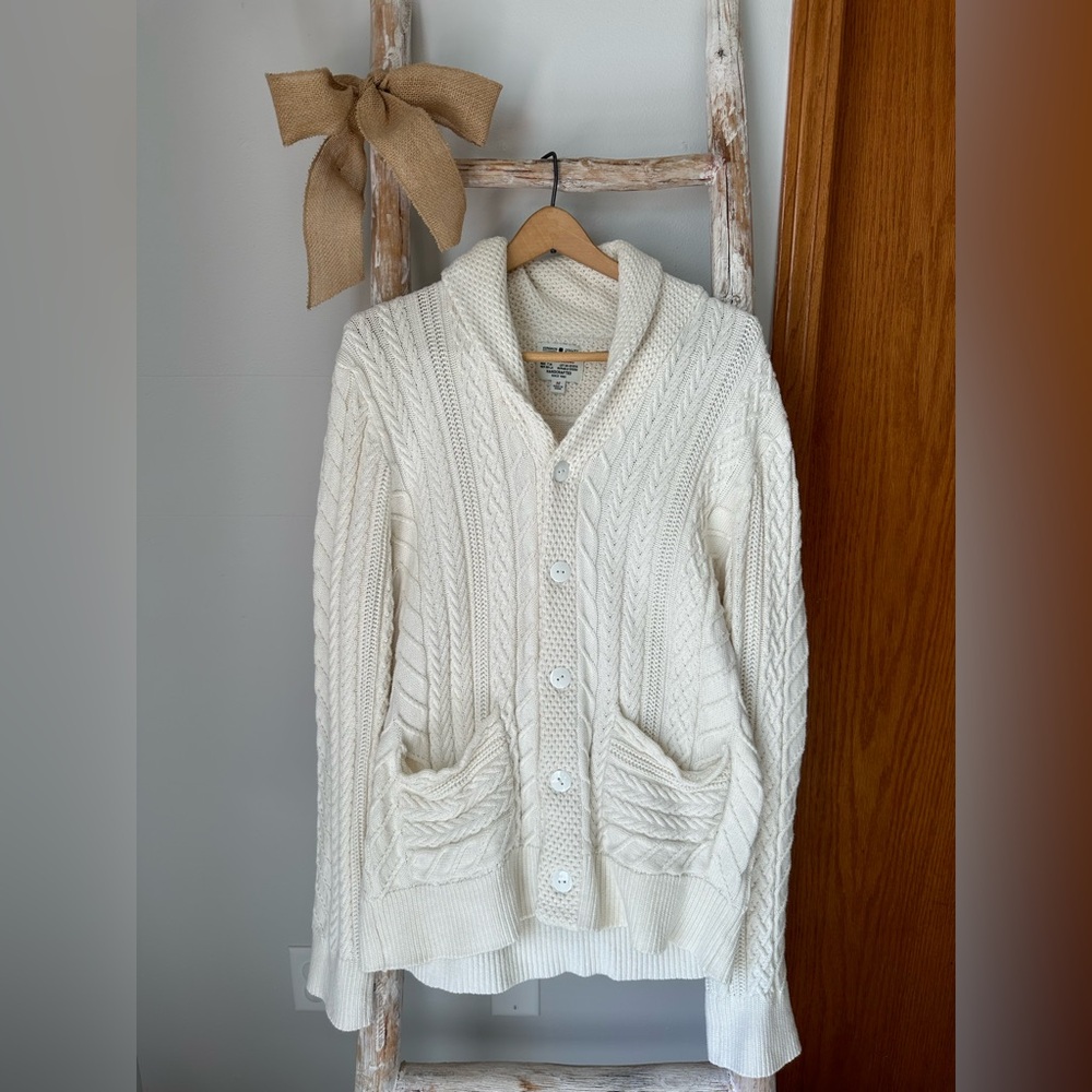 Lucky Brand cable knit cardigan size medium